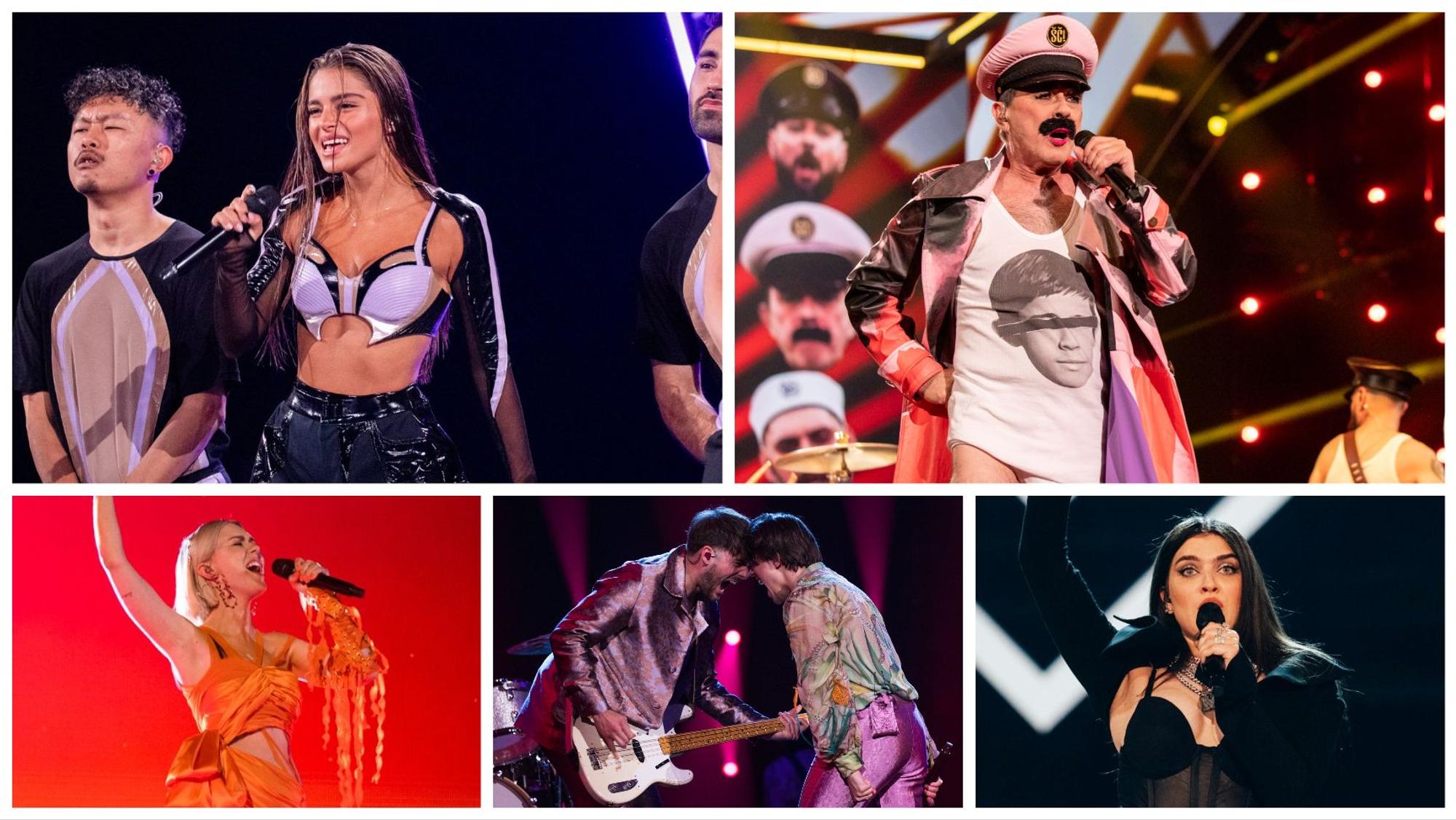 Die ESC-Teilnehmer aus Israel, Kroatien, Litauen, Slowenien und Großbritannien