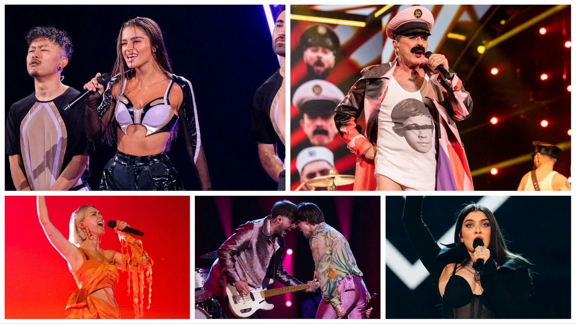 Die ESC-Teilnehmer aus Israel, Kroatien, Litauen, Slowenien und Großbritannien