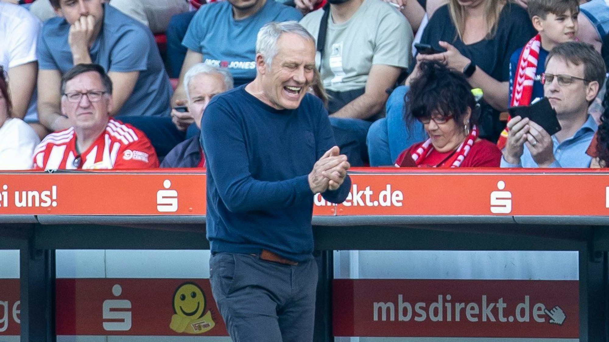 SC-Trainer Christian Streich beim Spiel bei Union Berlin.