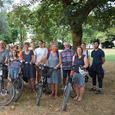 Die Siegerehrung des Stadtradelns im Jahr 2022 im Leichlingen Stadtpark.