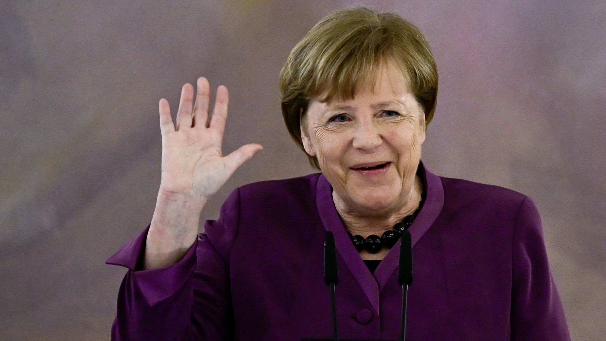 Altkanzlerin Angela Merkel bei einer Rede im Jahr 2023. In der kommenden Woche erscheinen die Memoiren der ehemaligen Bundeskanzlerin.
