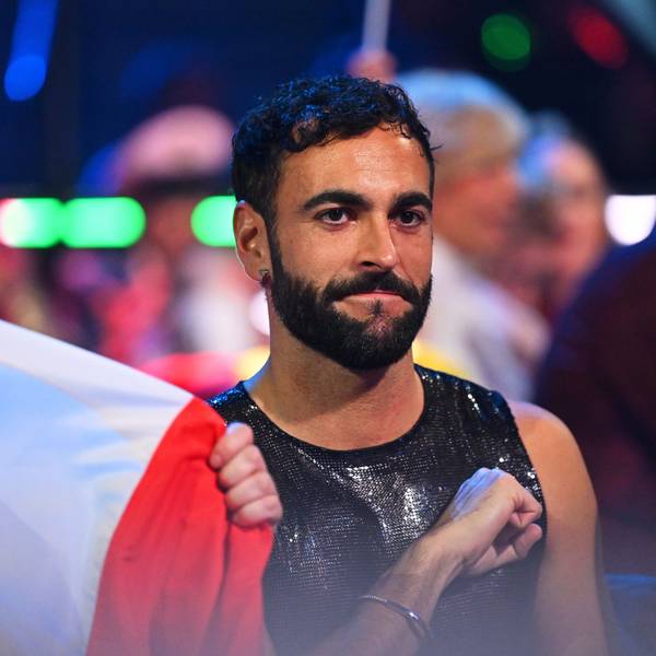 Marco Mengoni aus Italien reagiert während der Abstimmung beim Finale des 67. Eurovision Song Contest (ESC) in der M&S Bank Arena.