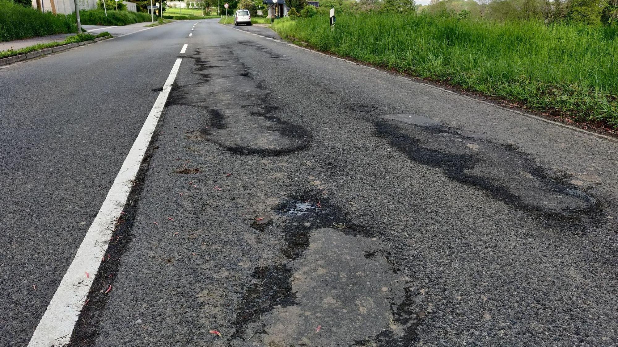 Schäden an Radweg und Fahrbahn der L294 zwischen Leichlingen und Witzhelden