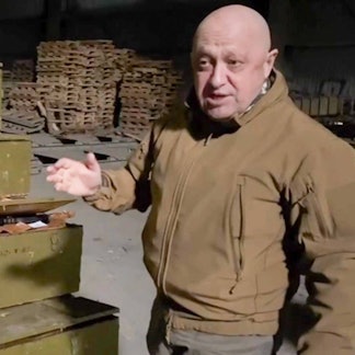 Jewgeni Prigoschin, Chef der Söldnergruppe Wagner, hat erneut auf Telegram ein Video veröffentlicht. Es soll die Leiche eines US-Bürgers zeigen. (Archivbild)