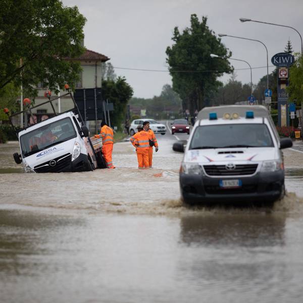 In der Region Emilia-Romagna in Norditalien gehen seit Tagen heftige Niederschläge nieder.