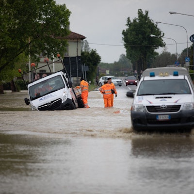 In der Region Emilia-Romagna in Norditalien gehen seit Tagen heftige Niederschläge nieder.