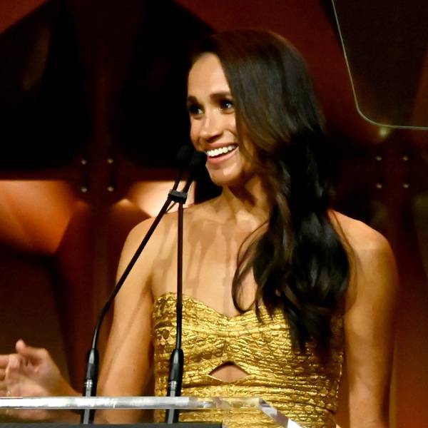 Meghan Markle bei ihrer Rede, nachdem sie den „Women of Vision Award“ erhalten hatte.