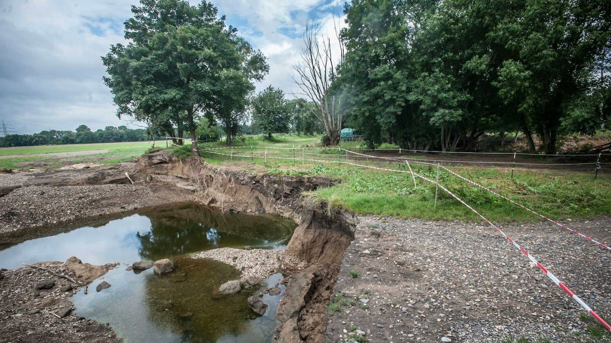 Hochwasserschaden in Bürrig an der Wupper. Foto: Ralf Krieger