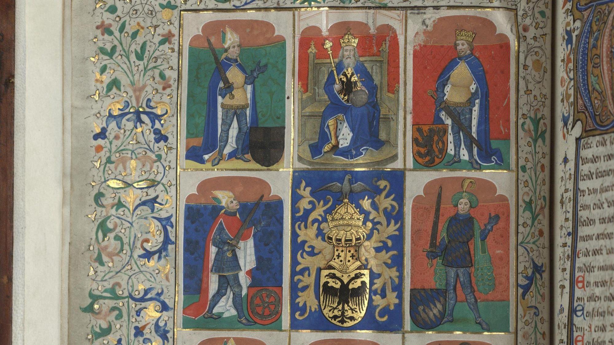 Ausschnitt einer Seite aus dem Prunkkopiar des Brügger Hansekontors von etwa 1486.