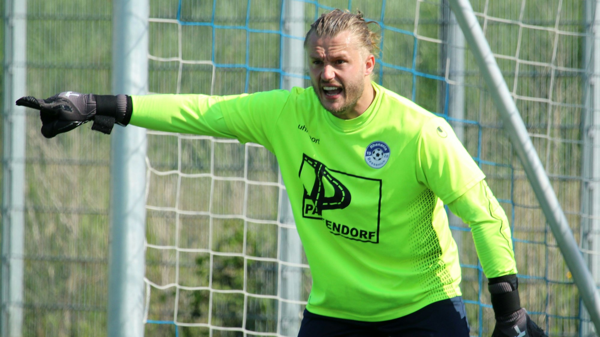 Marvin Iskra stand beim SV Bessenich gegen Bergheim im Tor. Eigentlich ist er Stürmer.