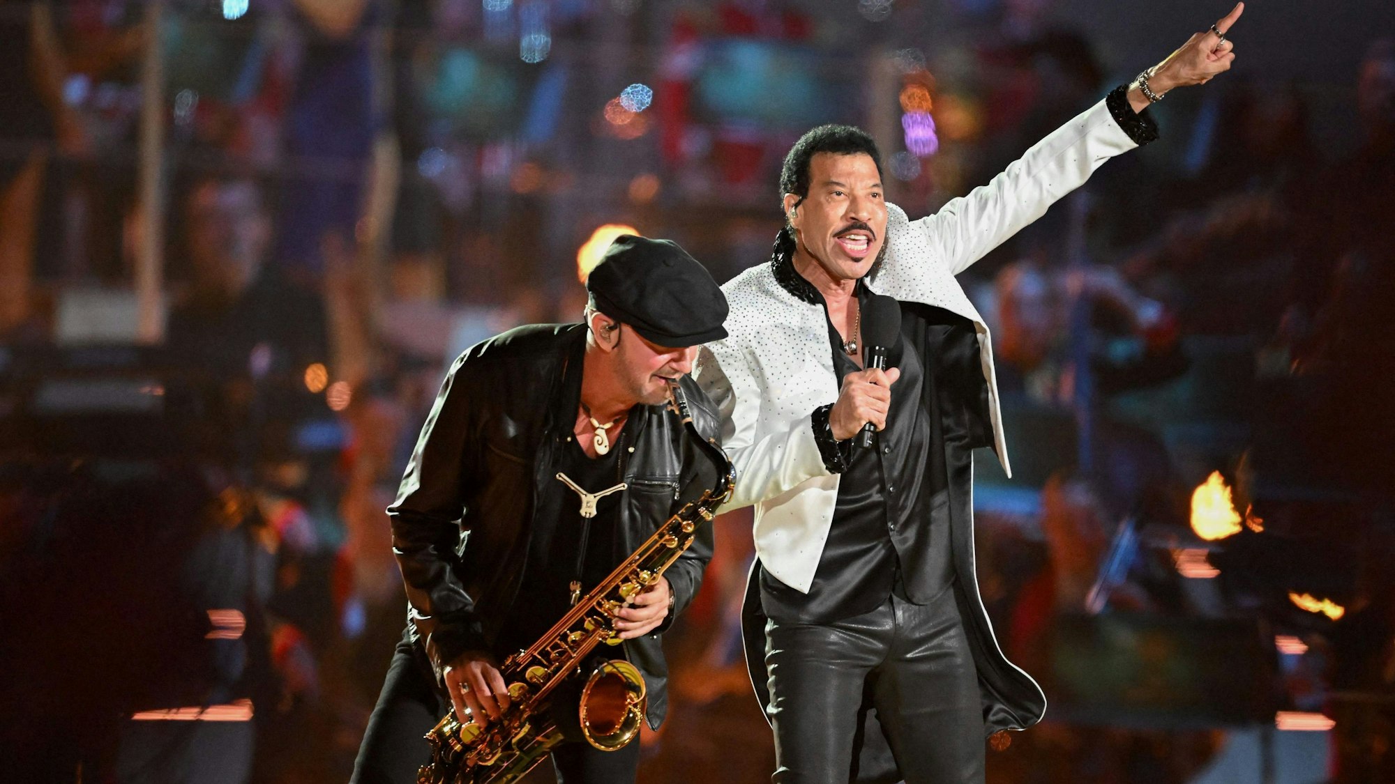 US-Popstar Lionel Richie beim Krönungskonzert auf dem Gelände von Schloss Windsor im Westen von London.