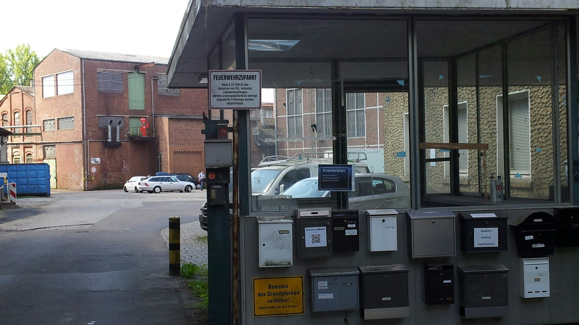 Das Foto zeigt das Gelände der alten Pappenfabrik Wachendorff.