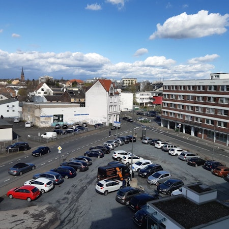 Der Parkplatz am Siegburger Ärztehaus