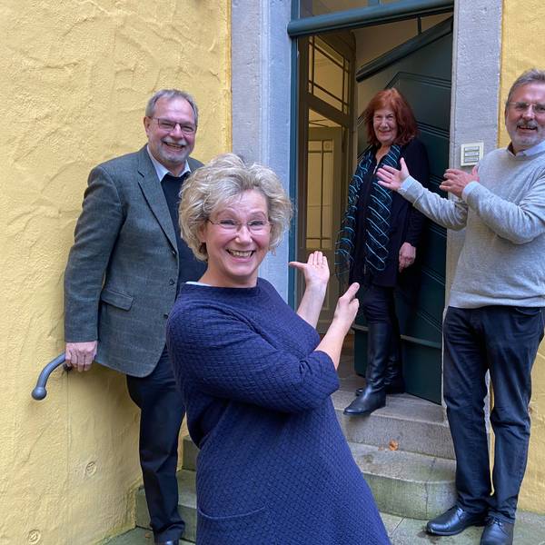 v.l.n.r: Gerhard Heilig, Dagmar Pelz, Monika Schwenner und Pfarrer Thomas Werner
