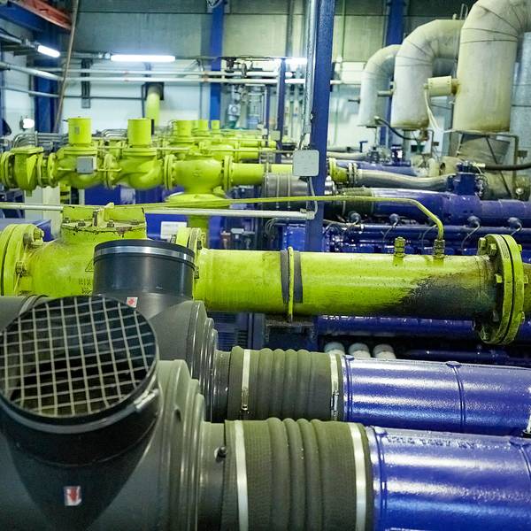 In der Verbrennungsanlage werden die Deponiegase verbrannt.