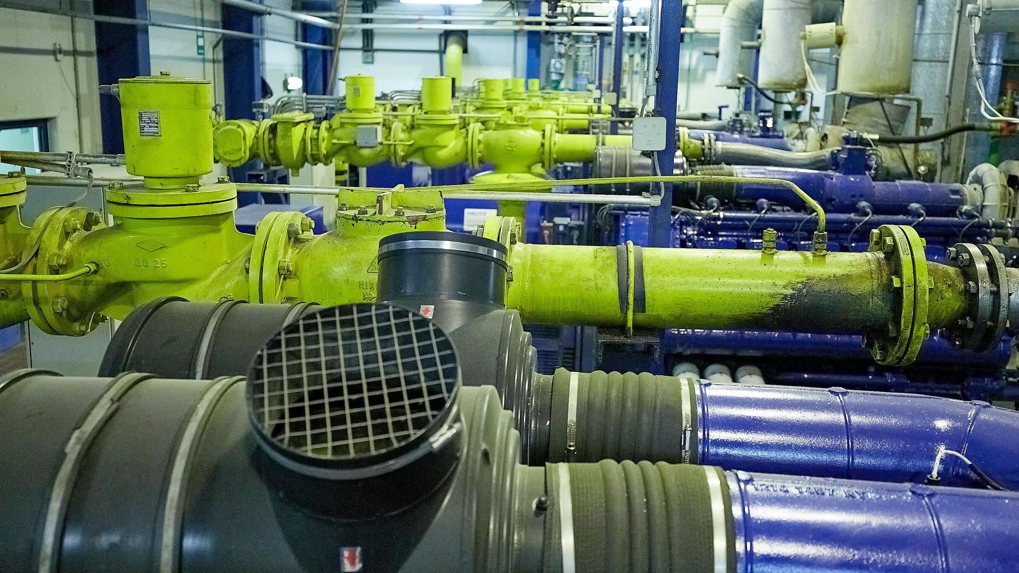 In der Verbrennungsanlage werden die Deponiegase verbrannt.