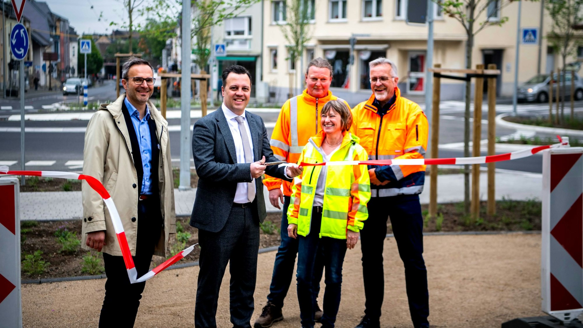 Der Kreisverkehr an der Münstereifeler Straße in Euskirchen ist eröffnet worden.