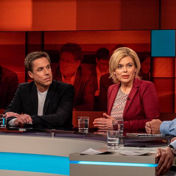 Der Journalist Markus Feldenkirchen (l.), CDU-Politikerin Julia Klöckner und Moderator Louis Klamroth (r.)