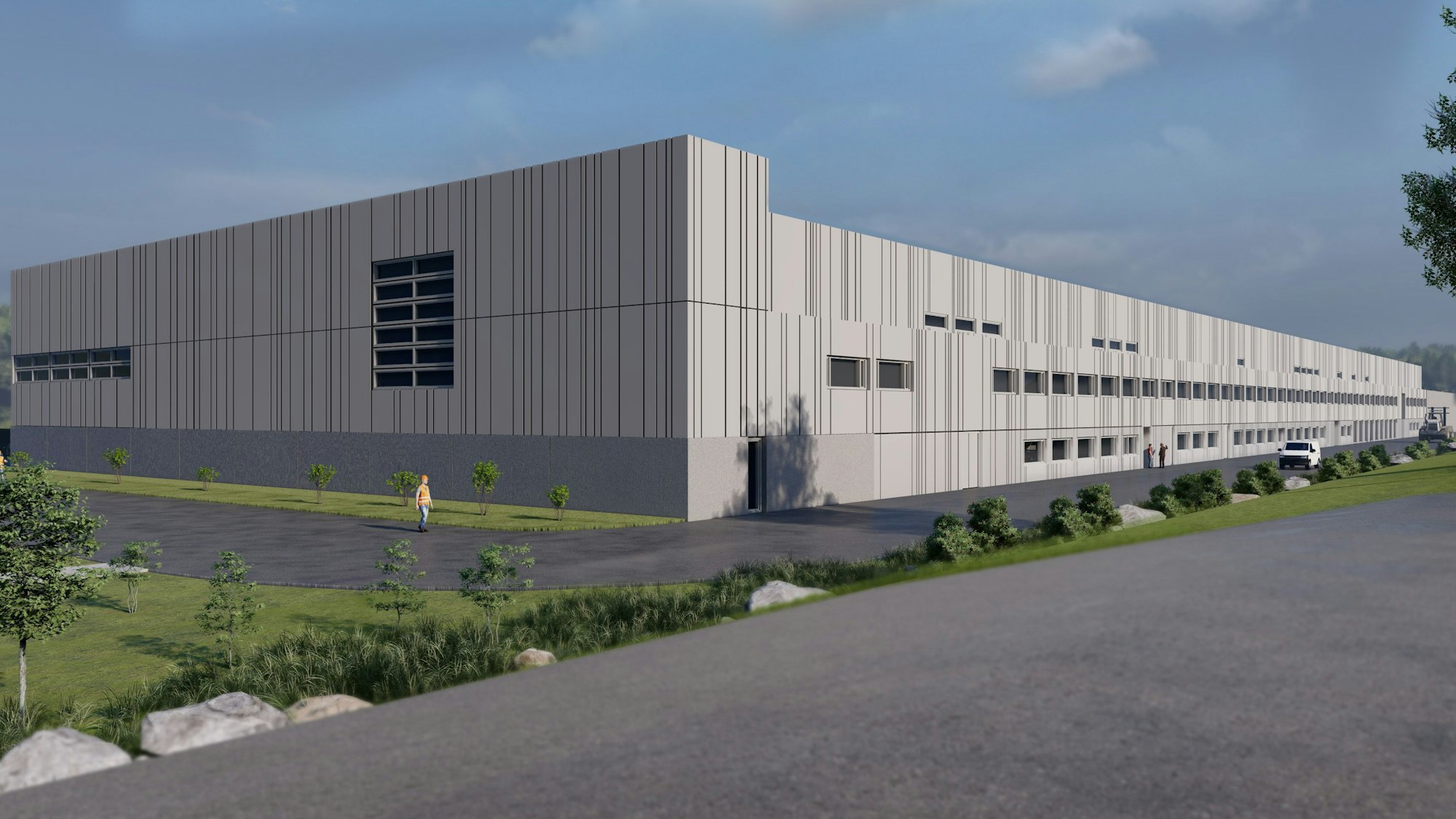 Ansicht der geplanten Halle.