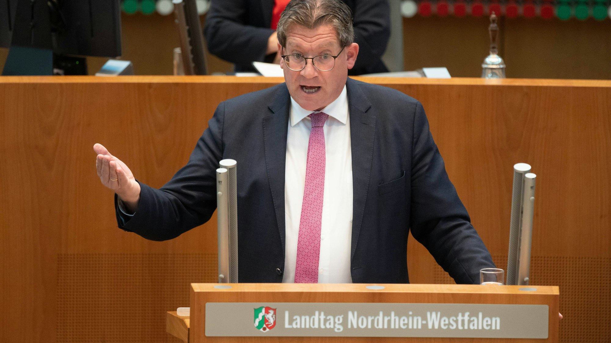 Dietmar Brockes (FDP) spricht im Düsseldorfer Landtag.