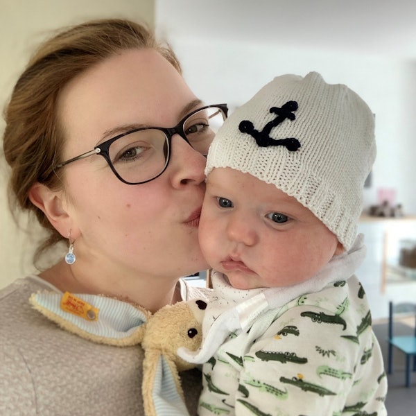 Kristina Marzi mit ihrem Baby