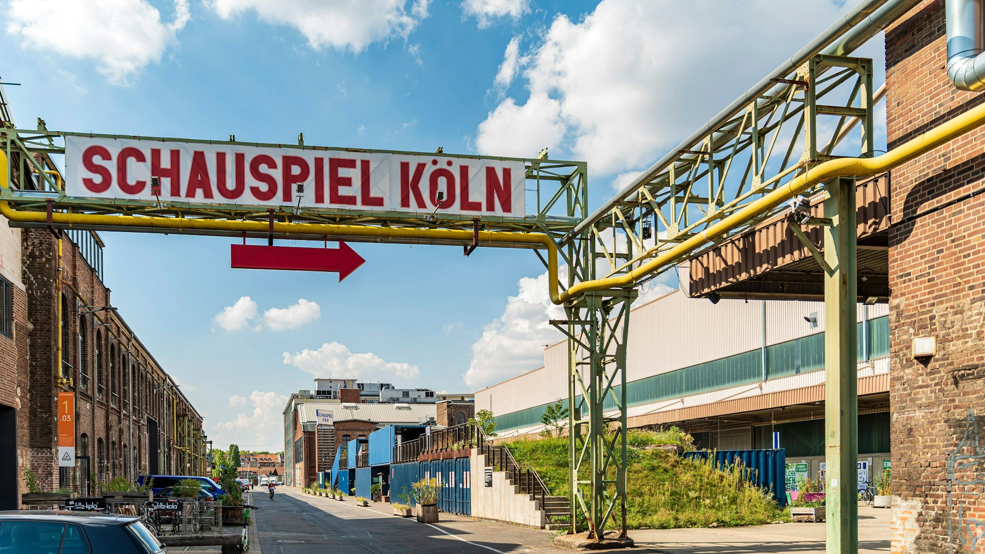Das Schauspiel Köln im Depot in Mülheim, der Interimspielstätte während der Sanierung des Offenbachplatzes.