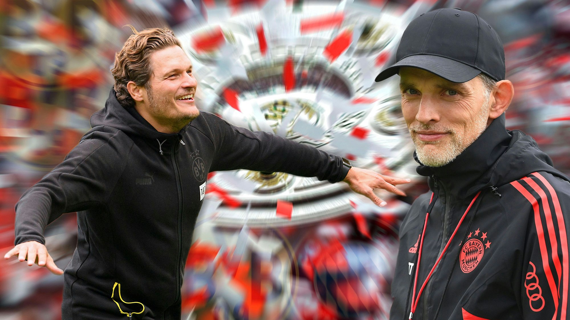 Edin Terzic und Thomas Tuchel liefern sich am Samstag ein Fernduell um den Titel; Terzics Dortmunder gehen mit zwei Punkten Vorsprung ins Finale.