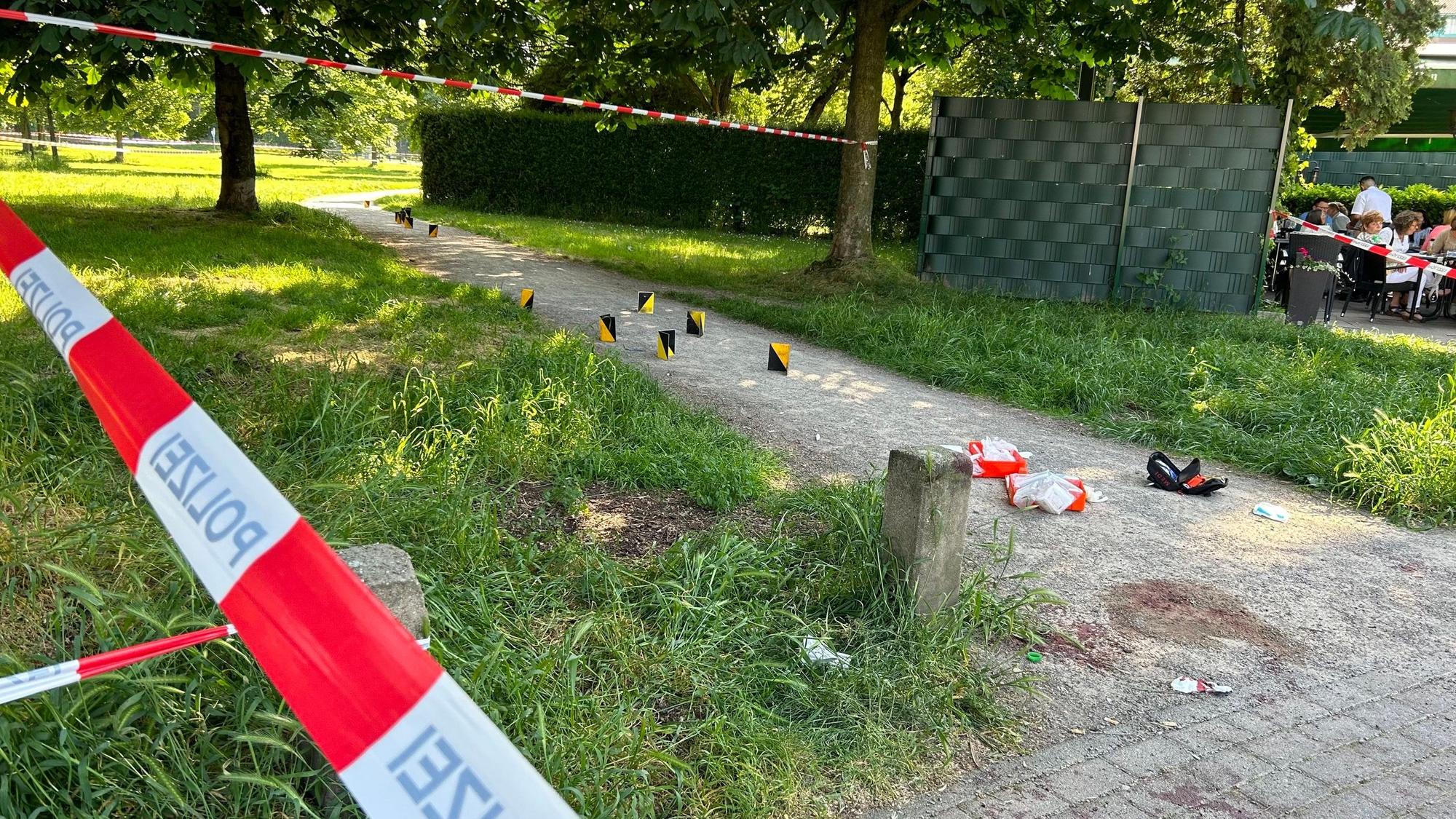 Der Tatort im Böcking-Park in Köln-Mülheim