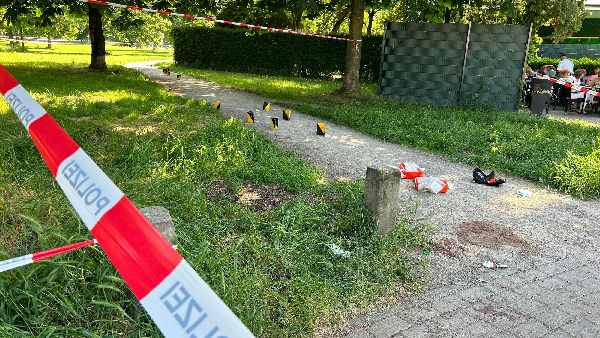 Der Tatort im Böcking-Park in Köln-Mülheim