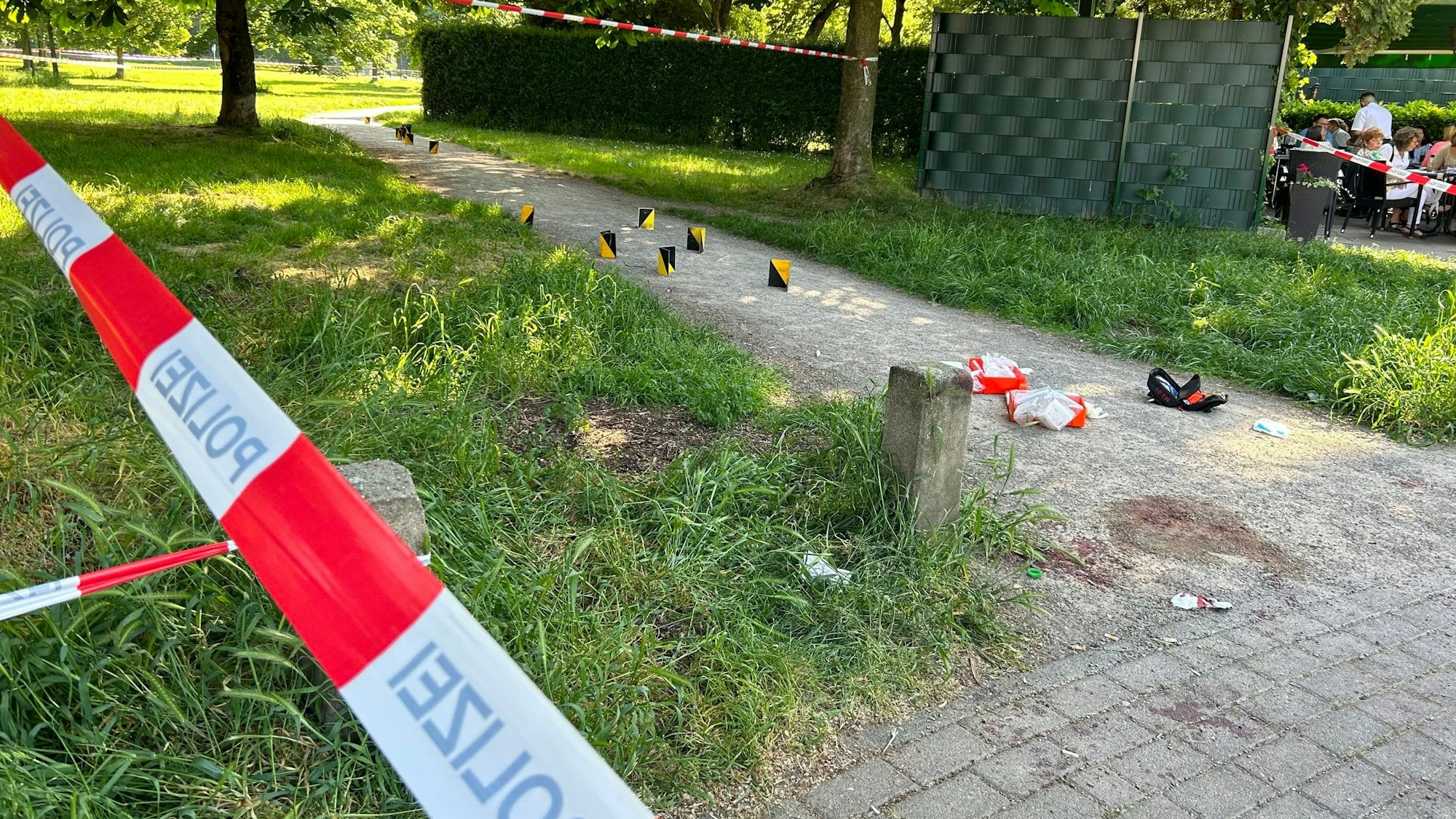 Der Tatort im Böcking-Park in Köln-Mülheim