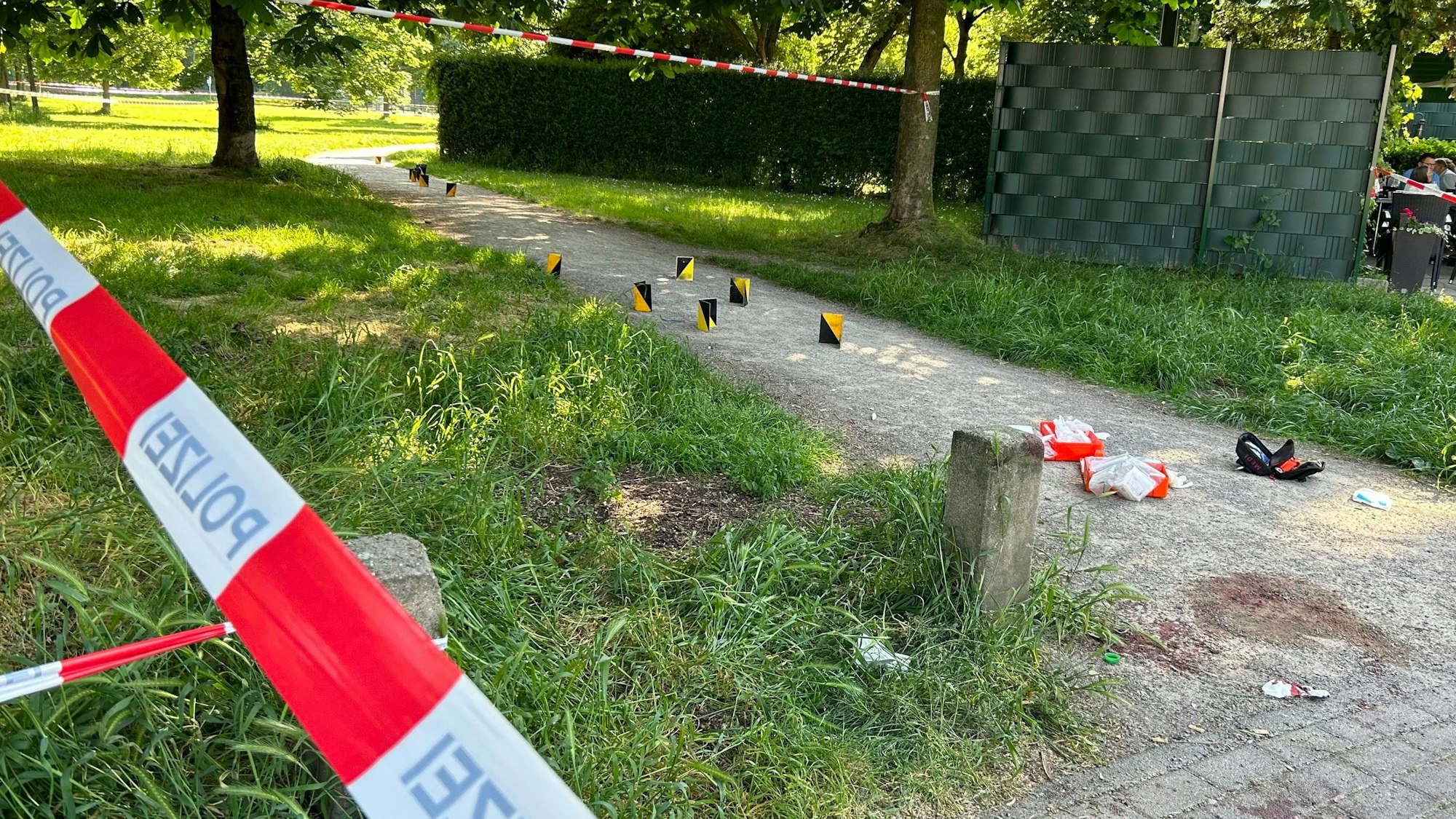 Der Tatort im Böcking-Park in Köln-Mülheim
