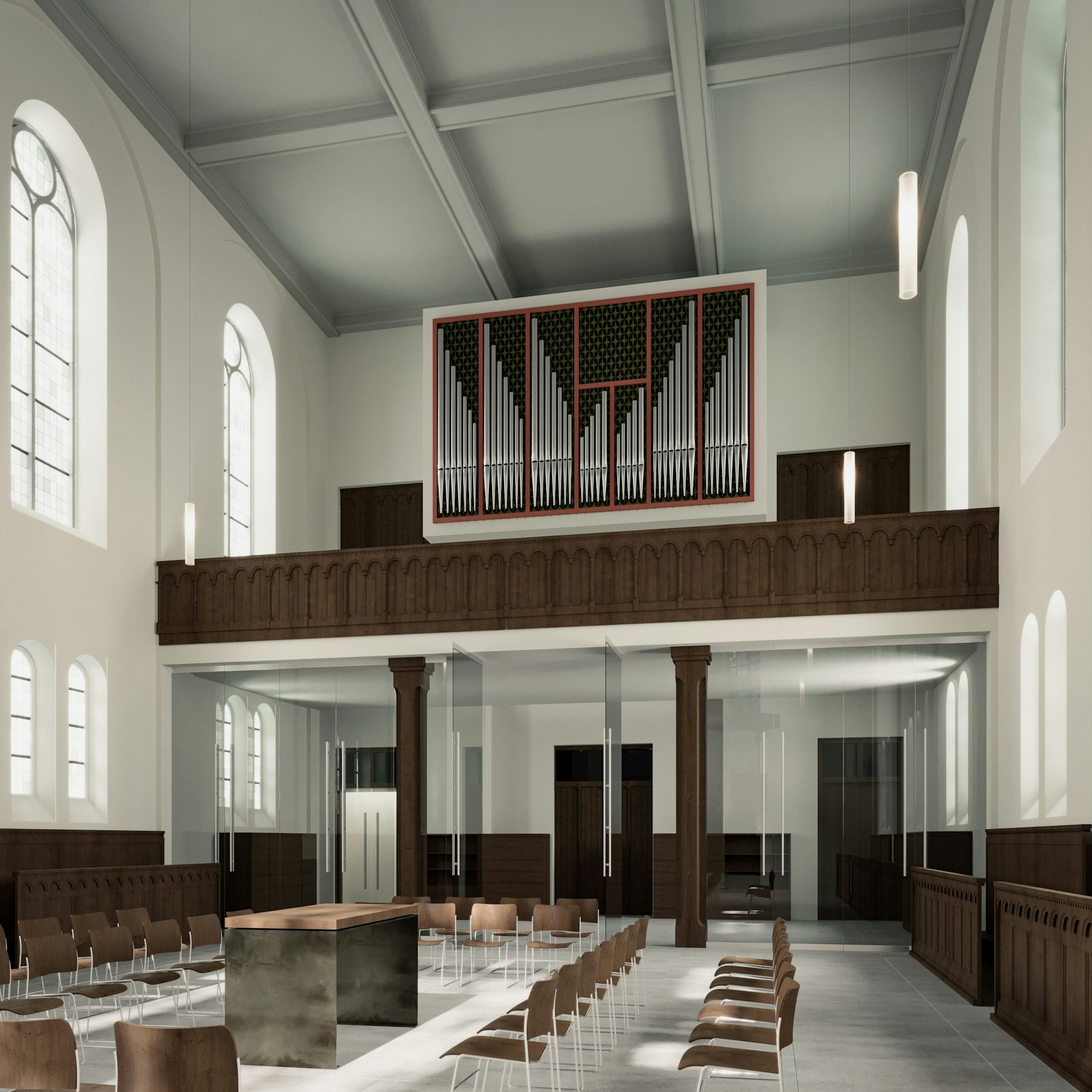 Der Siegerentwurf für die Innengesstaltung der Bielertkirche von Martini Architekten BDA Bonn