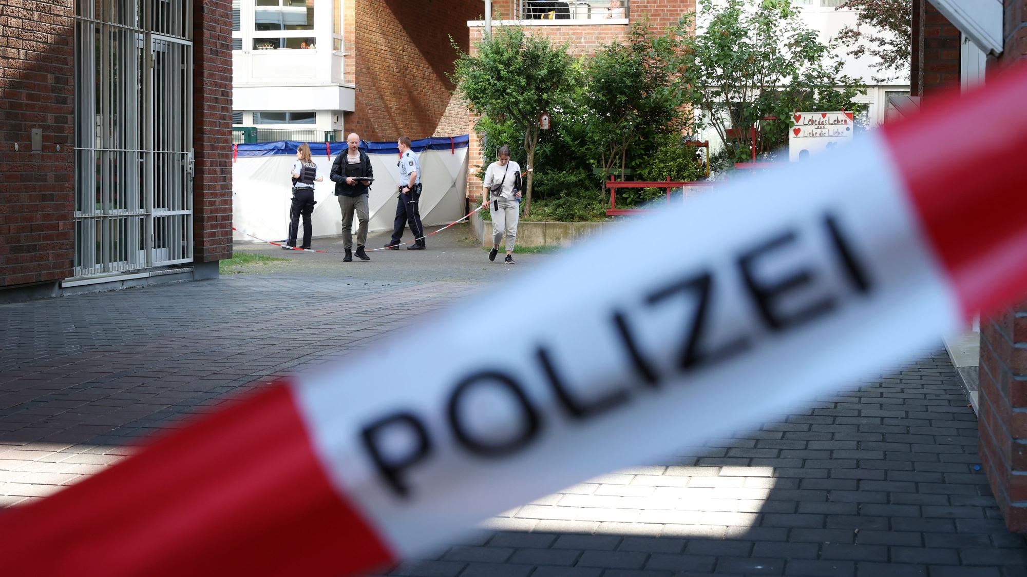 Mai 2023: In diesem Innenhof am Böcking-Park in Mülheim wurde der Rocker Eren Y. erschossen.