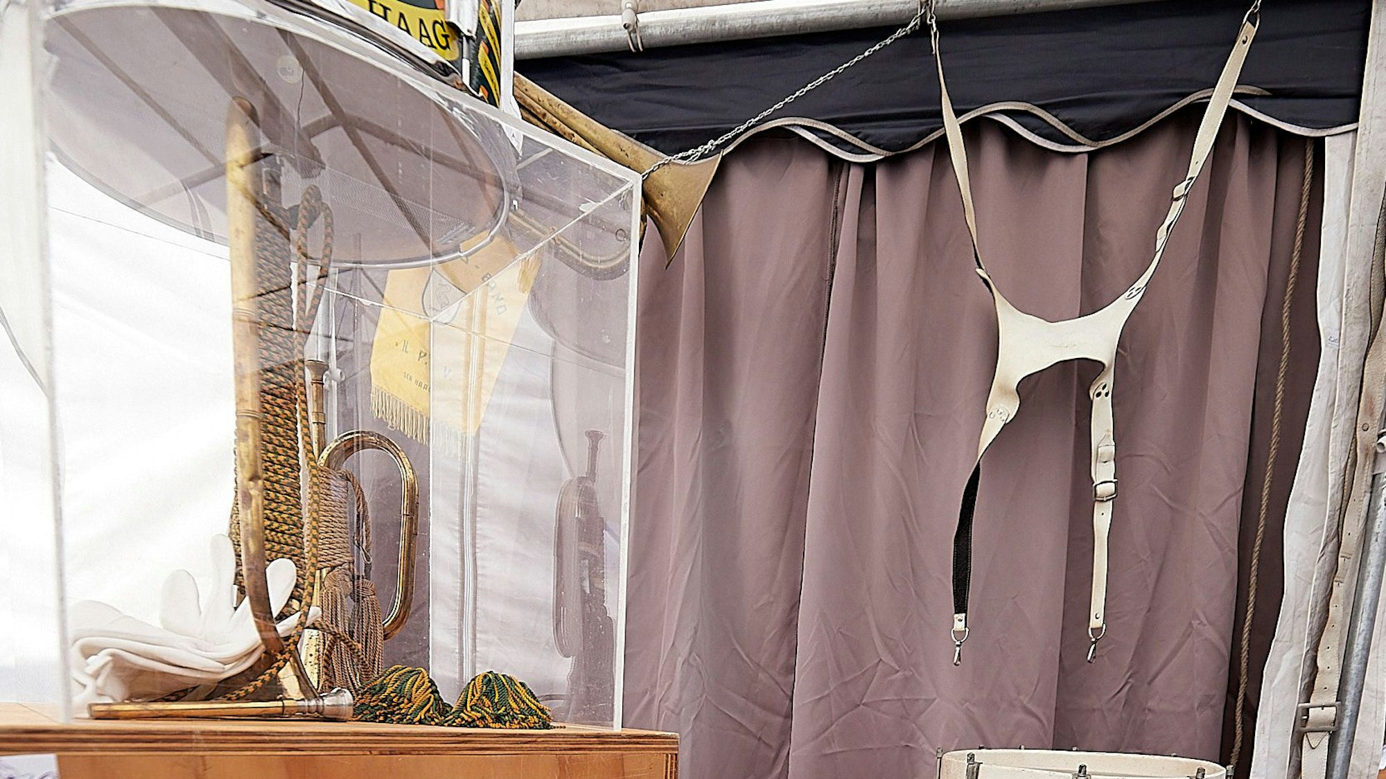 In einem Scouting-Museum sind historische Stücke aus der Pfadfinder-Bewegung zu sehen.