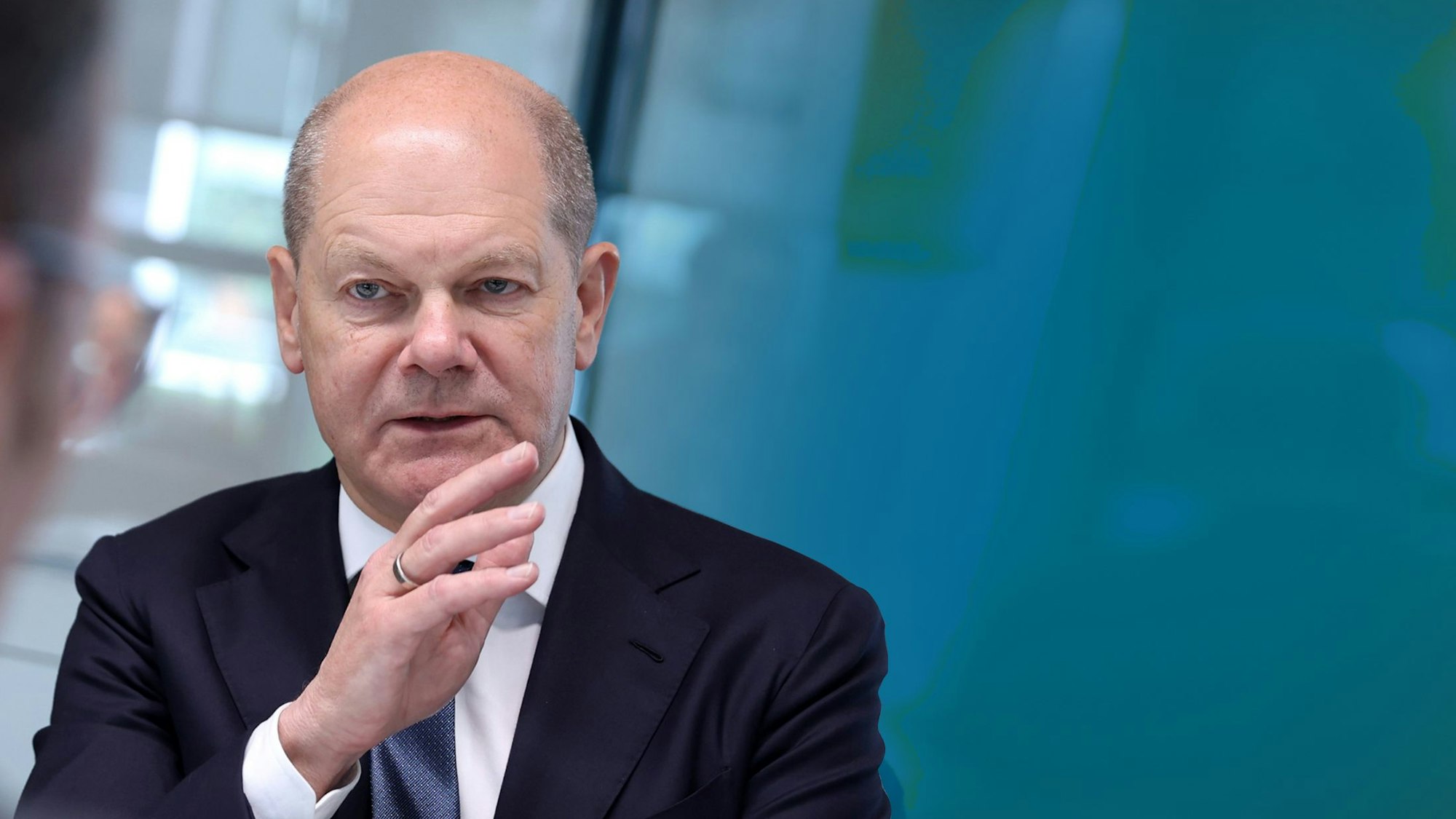 Olaf Scholz beim KStA zu Besuch