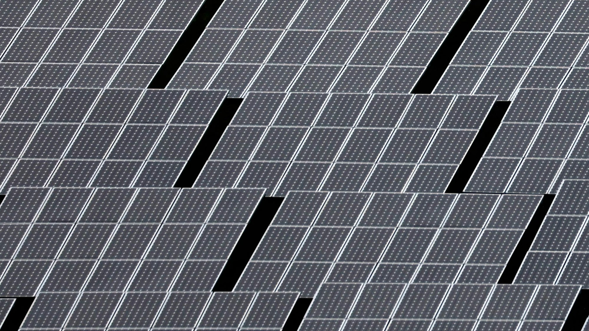 Ein mit Solarzellen bestückter, sogenannter „Solarberg“.