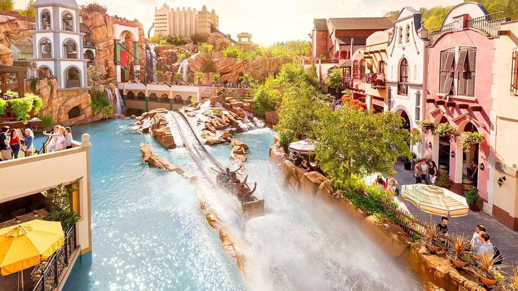 Die Wildwasserbahn Chiapas im Phantasialand.