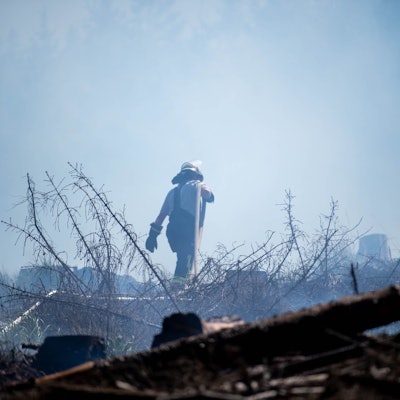 Zwischen Kirchheim und Loch brannte ein Waldstück im Mai 2022. Mehr als 120 Feuerwehrleute waren im Einsatz.