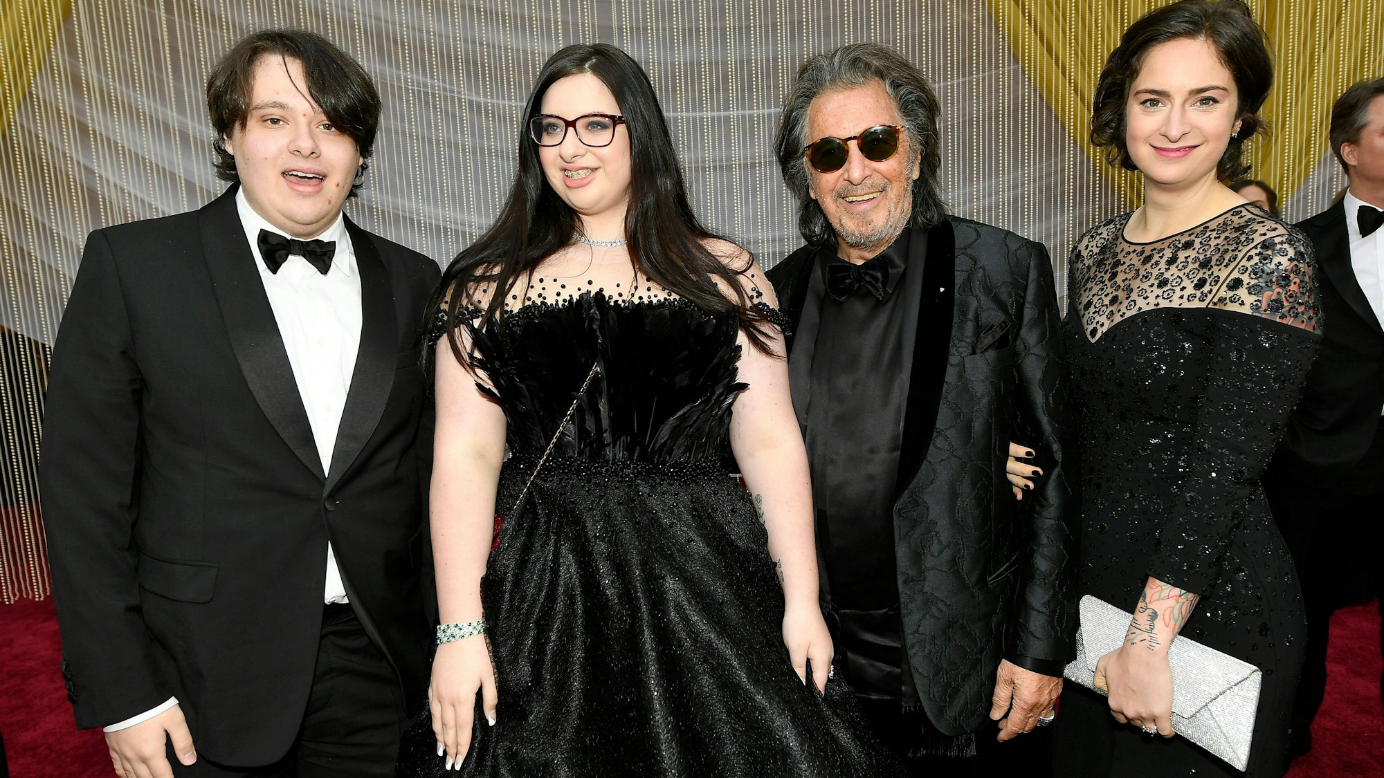 (l-r) Anton James Pacino, Olivia Pacino, Al Pacino und Julie Marie Pacino bei der 92. Oscar-Verleihung im Jahre 2020.