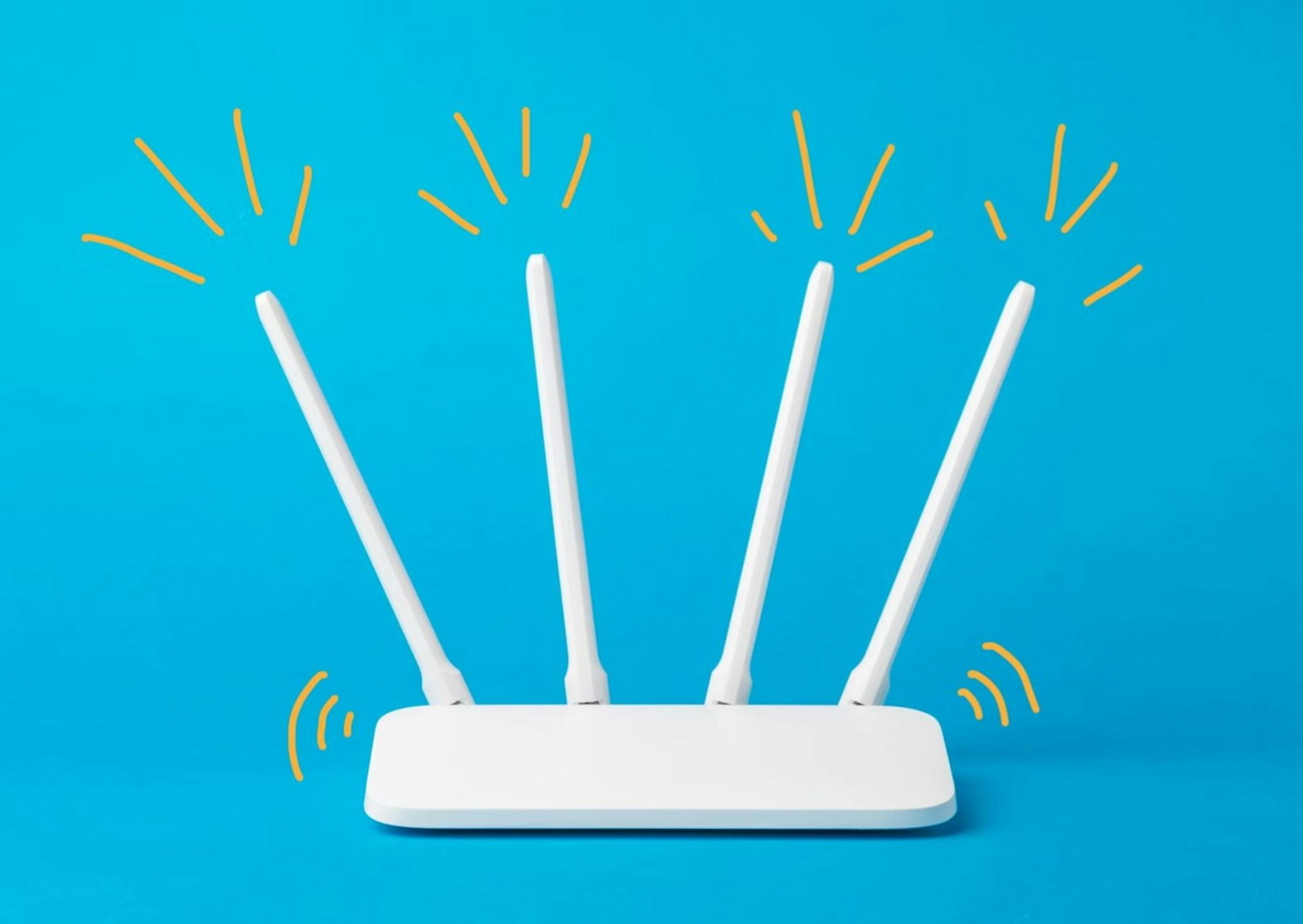 Auf dem Bild ist ein Router zu sehen, der eine deutlich gute Signalstärke zeigt, um den Leser zu motivieren den Internetanbieter zu wechseln, insofern man nicht zufrieden ist.