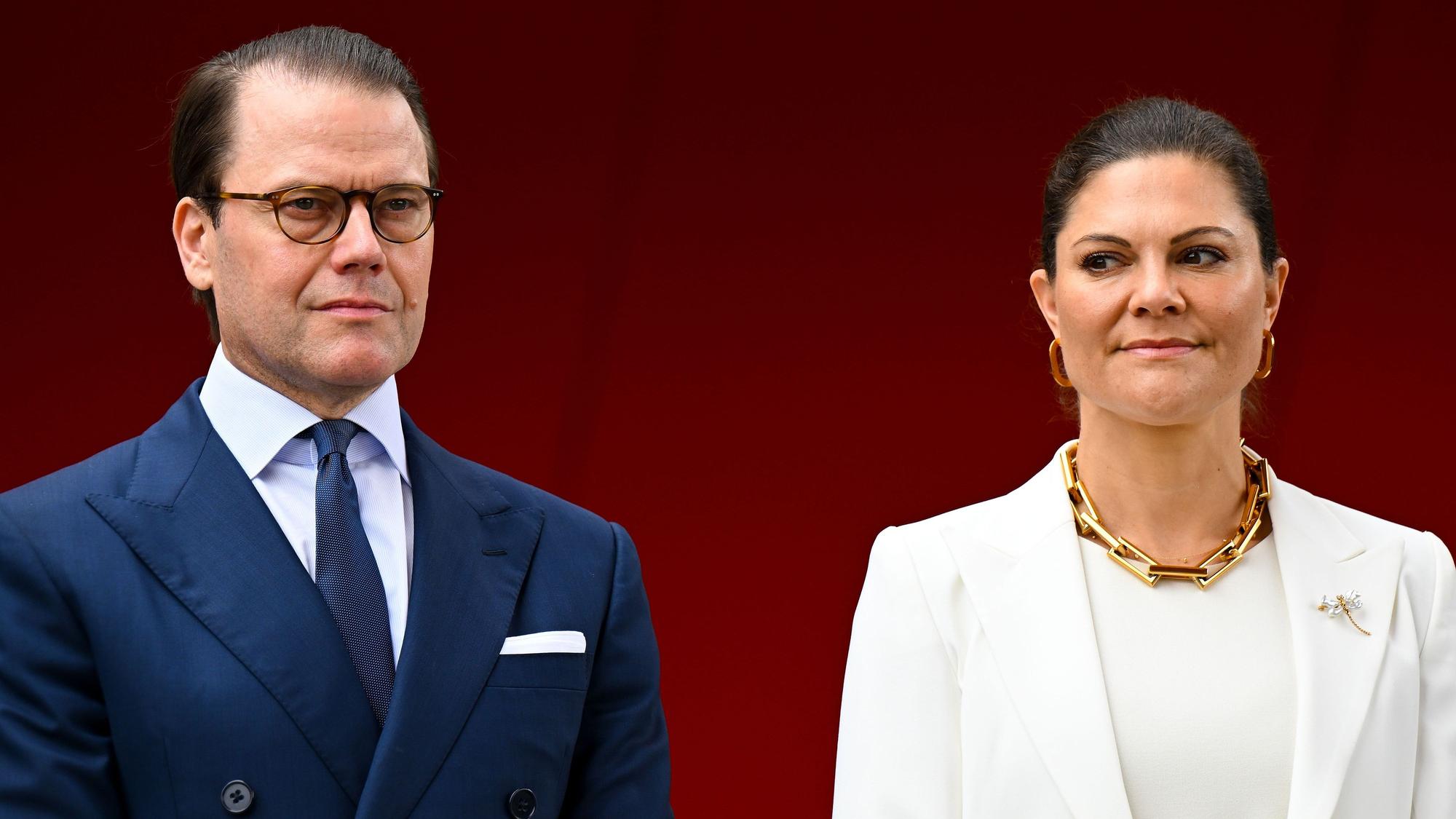 Nahaufnahme von Kronprinzessin Victoria von Schweden und Prinz Daniel