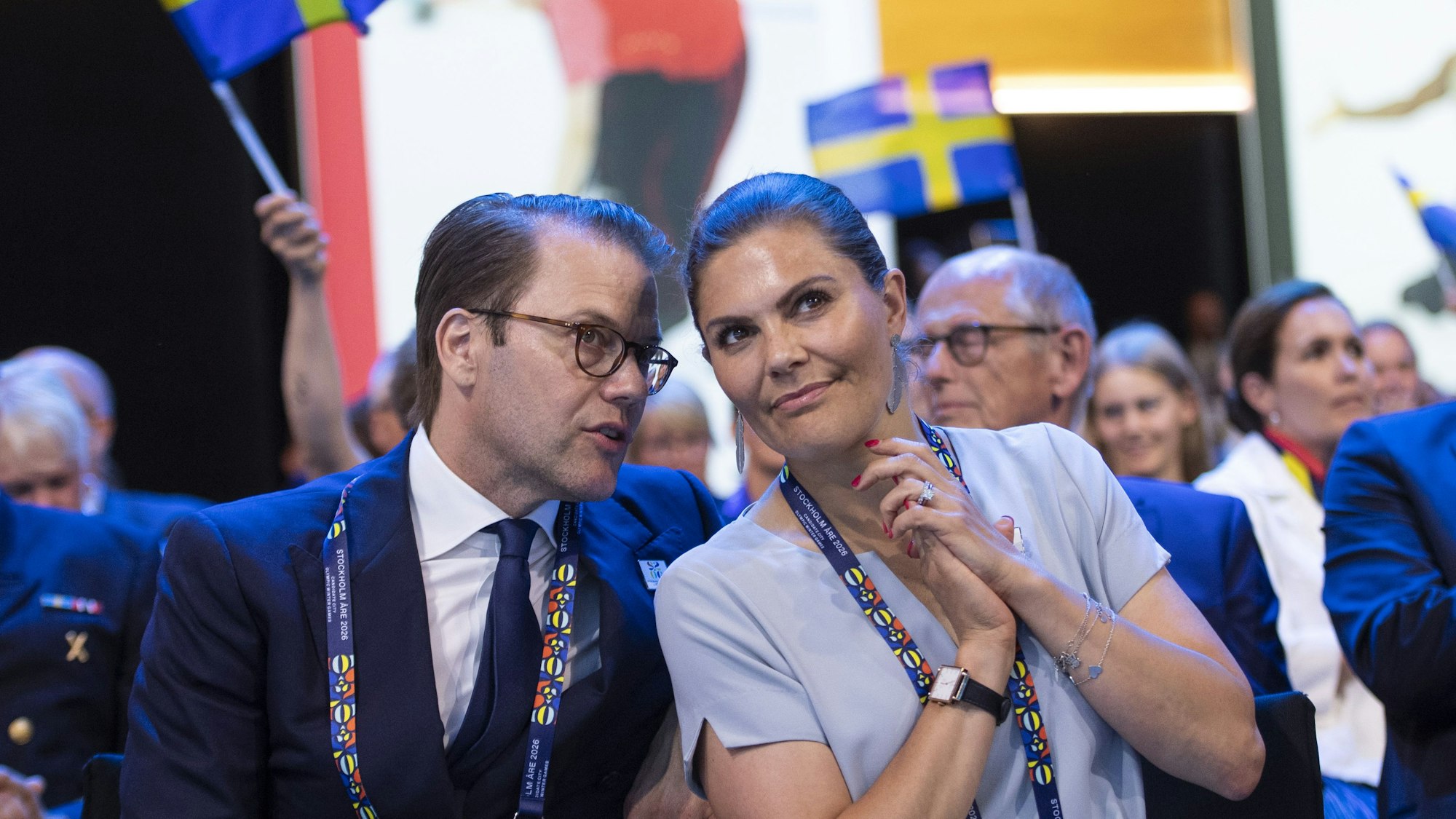 Traumpaar aus Schweden: Prinz Daniel und Kronprinzessin Victoria bei einem Termin zum Austragungsort der Olympischen Winterspiele.