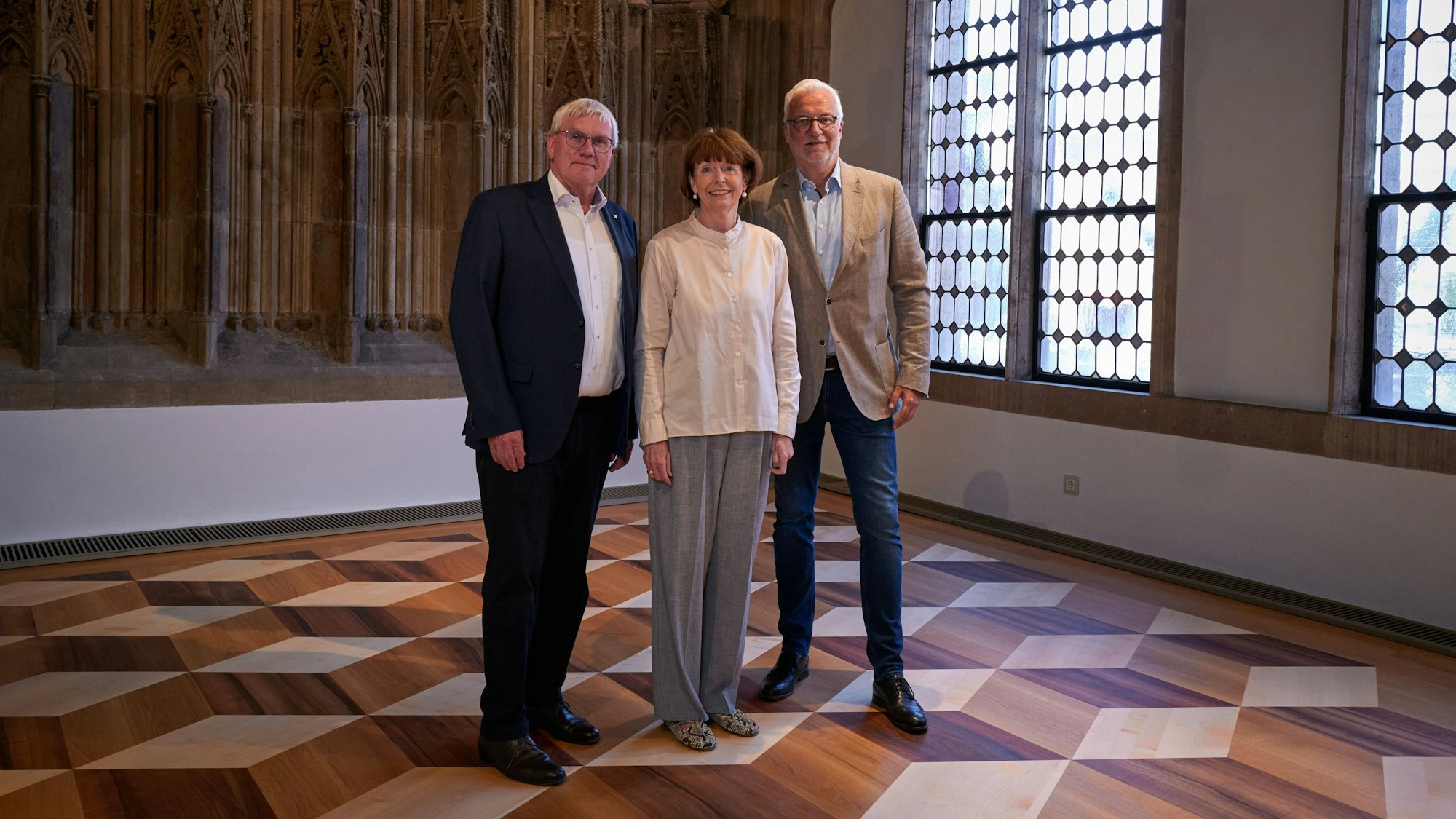 Der neue Vorstand des Region Köln/Bonn e.V. Auf dem Bild (vlnr), Sebastian Schuster, Landrat Rhein-Sieg-Kreis, 1. Stellvertretende Vorsitzende Region Köln/Bonn e.V., Henriette Reker, Oberbürgermeisterin Stadt Köln und Vorstandsvorsitzende Region Köln/Bonn e.V., Garrelt Duin, Hauptgeschäftsführer der Handwerkskammer zu Köln, 2. Stellvertretende Vorsitzende der Region Köln/Bonn e.V.