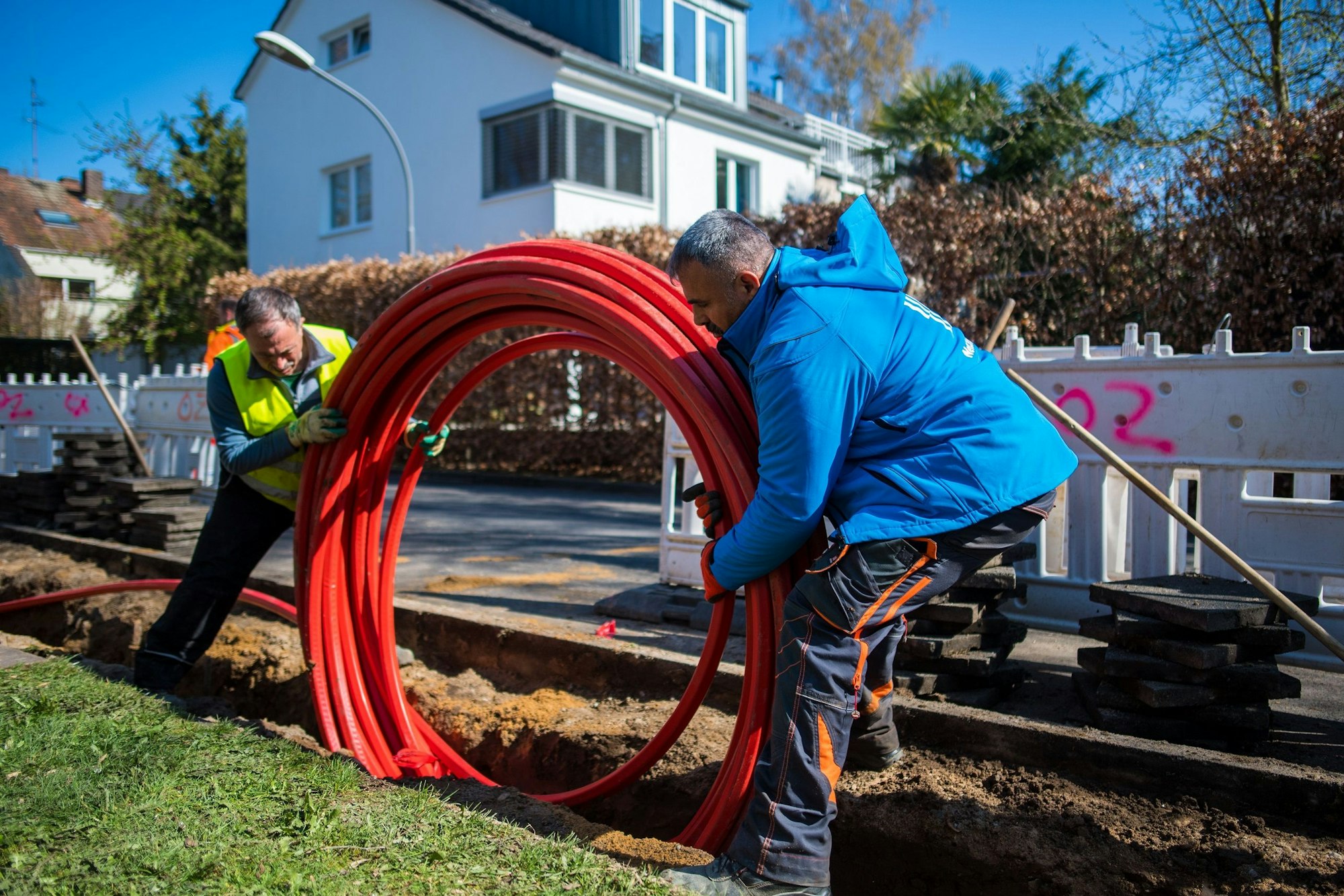 Vorbereitungen für den Glasfaserausbau