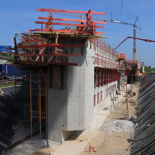 Blick auf die Baustelle.