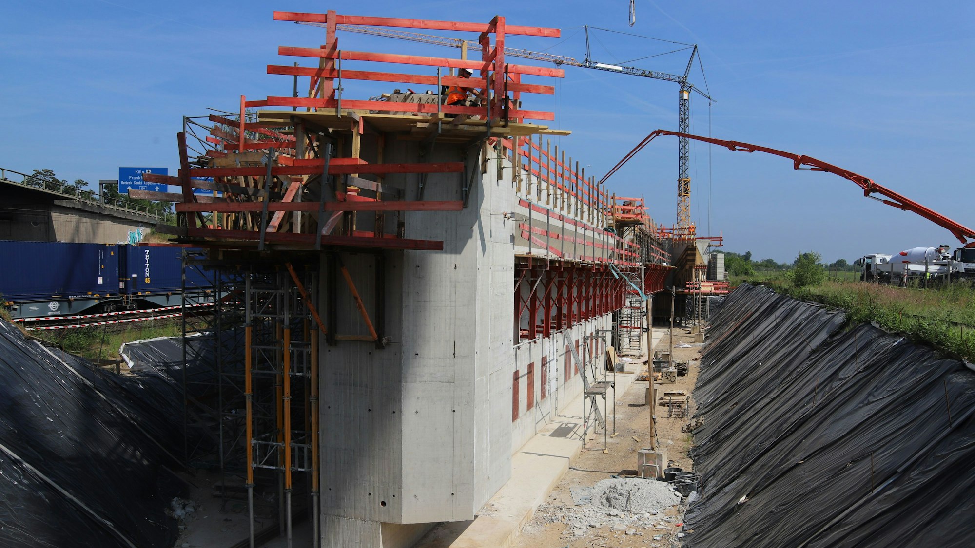 Blick auf die Baustelle.