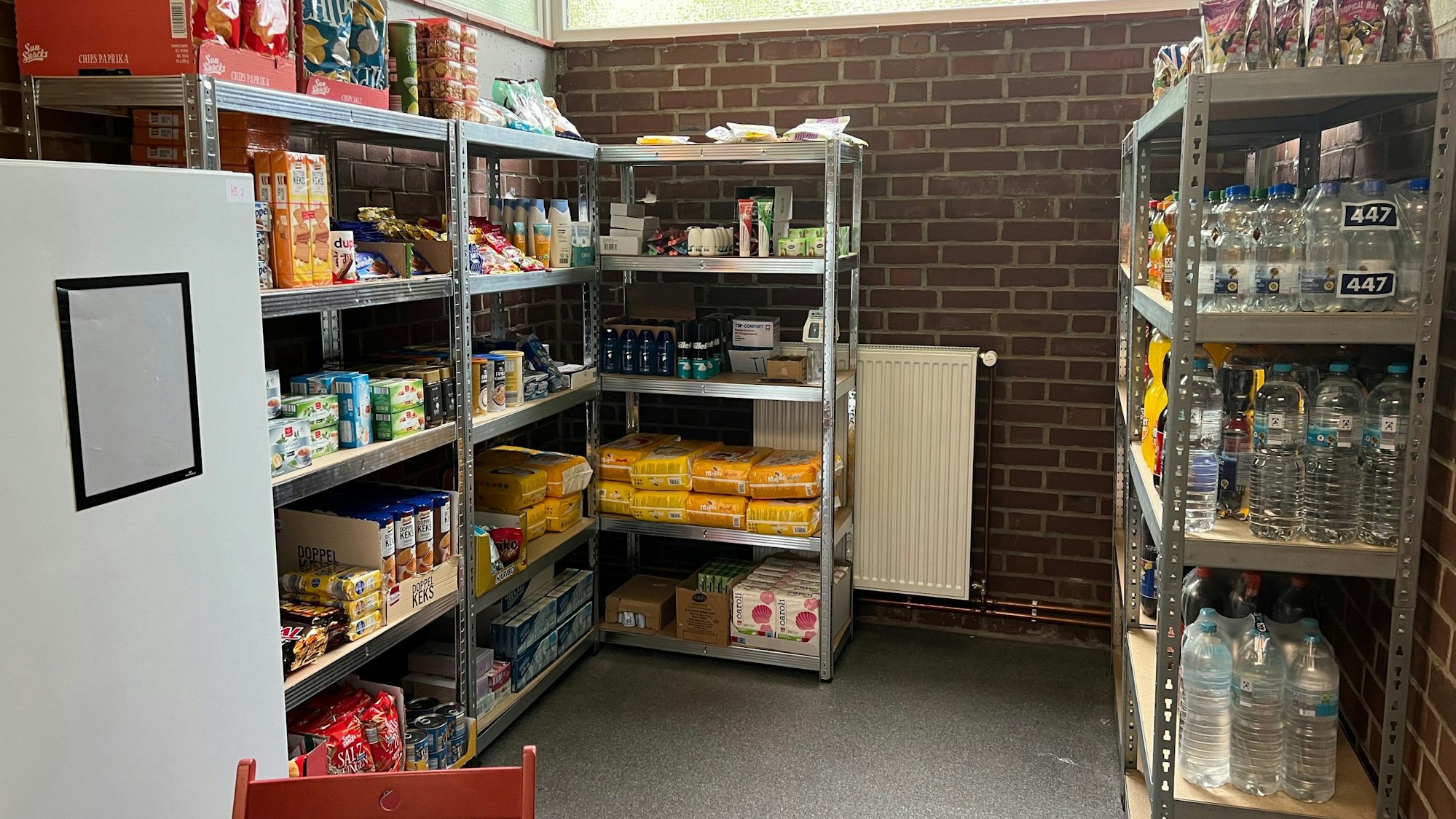 Der Kiosk in der Geflüchtetenunterkunft Leverkusen-Schlebusch.