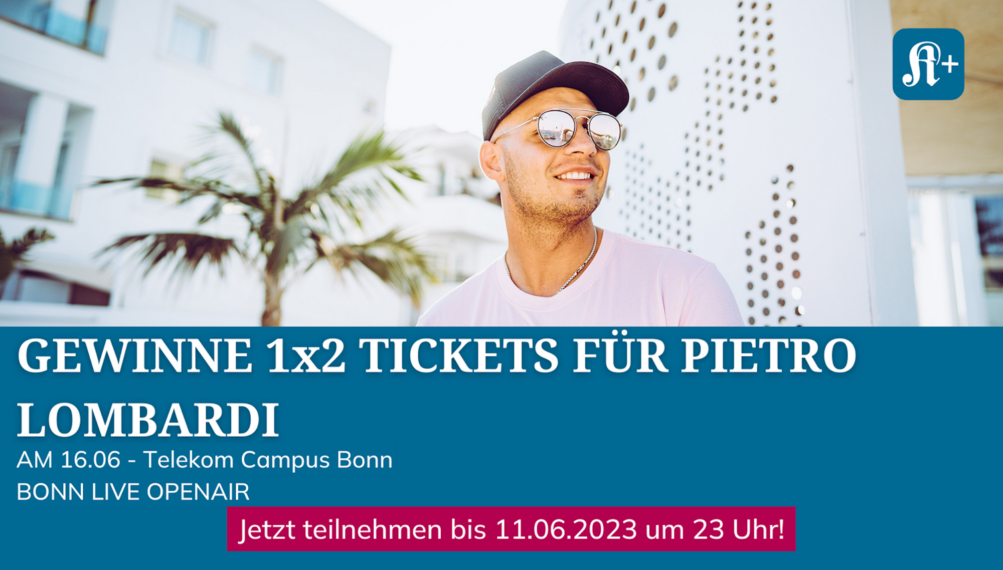 Pietro Lombardi im Telekom Campus Bonn am 16.06.2023