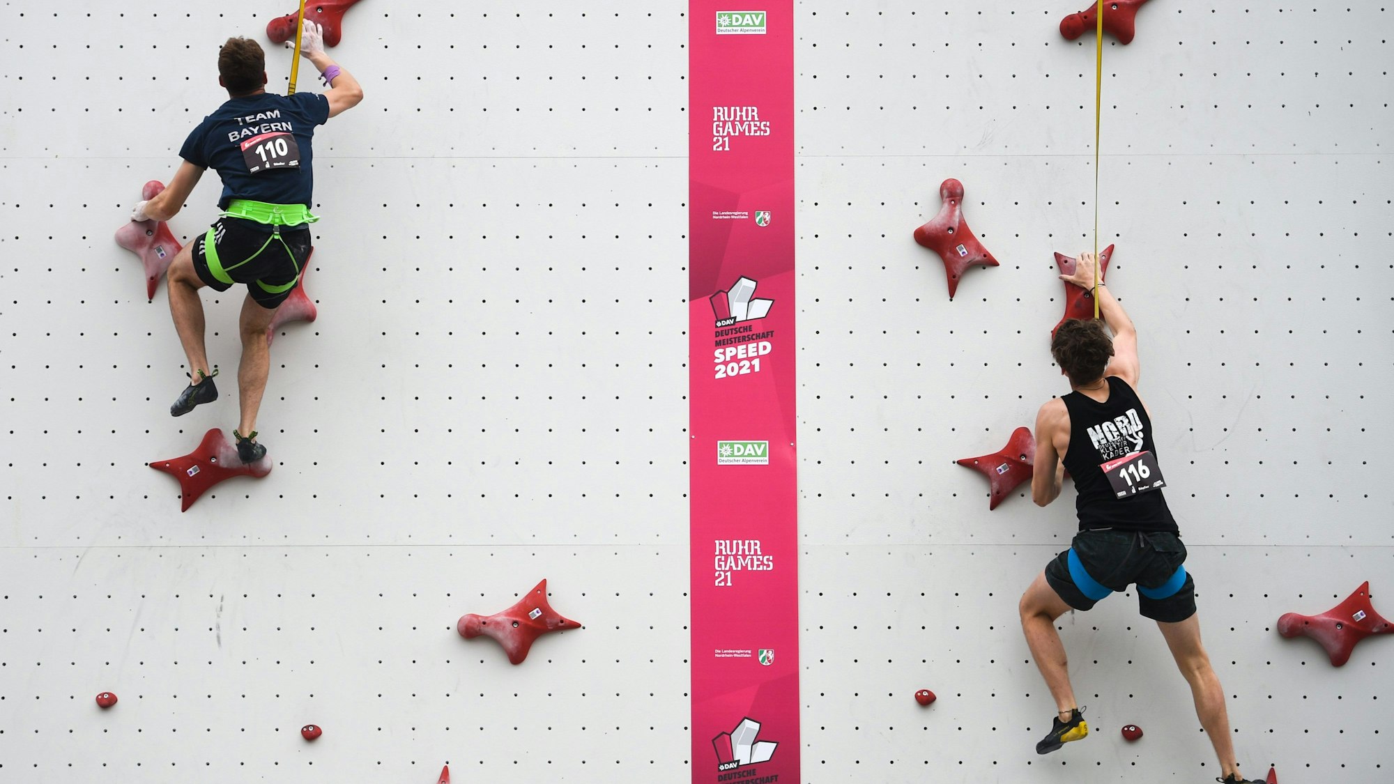 Speed-Klettern, Deutsche Meisterschaft im Rahmen der Ruhr Games.