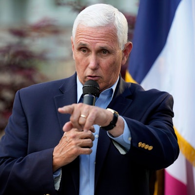 Mike Pence, früherer Vize-Präsident von Donald Trump, hat seine Kanditur für die Republikaner zur US-Präsidentschaftswahl bekanntgegeben. (Archivbild)